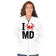 thumbnail image 3 of Maryland I Love MD Crabby State Pride Zip Up Hoodie Men's Women's Brisco Brands X, 3 of 6