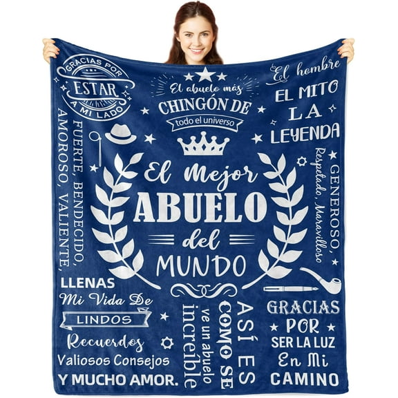 Abuelo Gifts in Spanish, Regalo para Abuelo, El Mejor Abuelo Del Mundo, Regalos para Abuelo Dia Del Padre, Gifts for Abuelo, Abuelo Throw Blanket 50x60in, Abuelo Gifts from Grandchildren