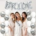thumbnail image 4 of KatchOn, Silver Bride Balloons Set, 16 Inch - Big Pack of 23 | Silver Bachelorette Party Decorations | Bride Decorations | Bride Letter Balloons for Bridal Shower Decorations, 4 of 8