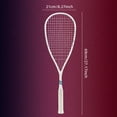 thumbnail image 6 of SALYWEE Professional Full Carbon Fiber Olivia 2.0 Series Squash Racquet with Free Bag, Tension 55-60lbs, Shock-Dampening, Sporting Goods for Indoor and Outdoor Games, 6 of 12
