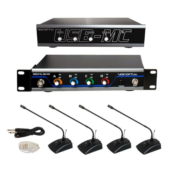 VocoPro Wireless Microphones and Transmitters, USB-Conference 4