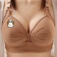 thumbnail image 2 of LNWUY Push up Bras for Women Plus Size Comfortable Printing Gathered Front Closure Bras Full Coverage No Underwire Everyday Bra Yellow XS, 2 of 8