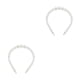 thumbnail image 2 of Diadema Blanca Resistente al Desgaste Qarigey Estilo Simple Elegante con 4 Perlas Grandes, 2 of 5