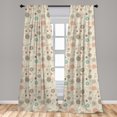 thumbnail image 5 of Ambesonne Winter Curtains, Retro Xmas Snowflakes, Pair of 28"x95", Multicolor, 5 of 5
