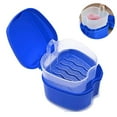 thumbnail image 2 of Denture Case, Denture Bath Box Case Dental Orthodontic Retainer, False Teeth Storage Case Box with Strainer, 2 of 7