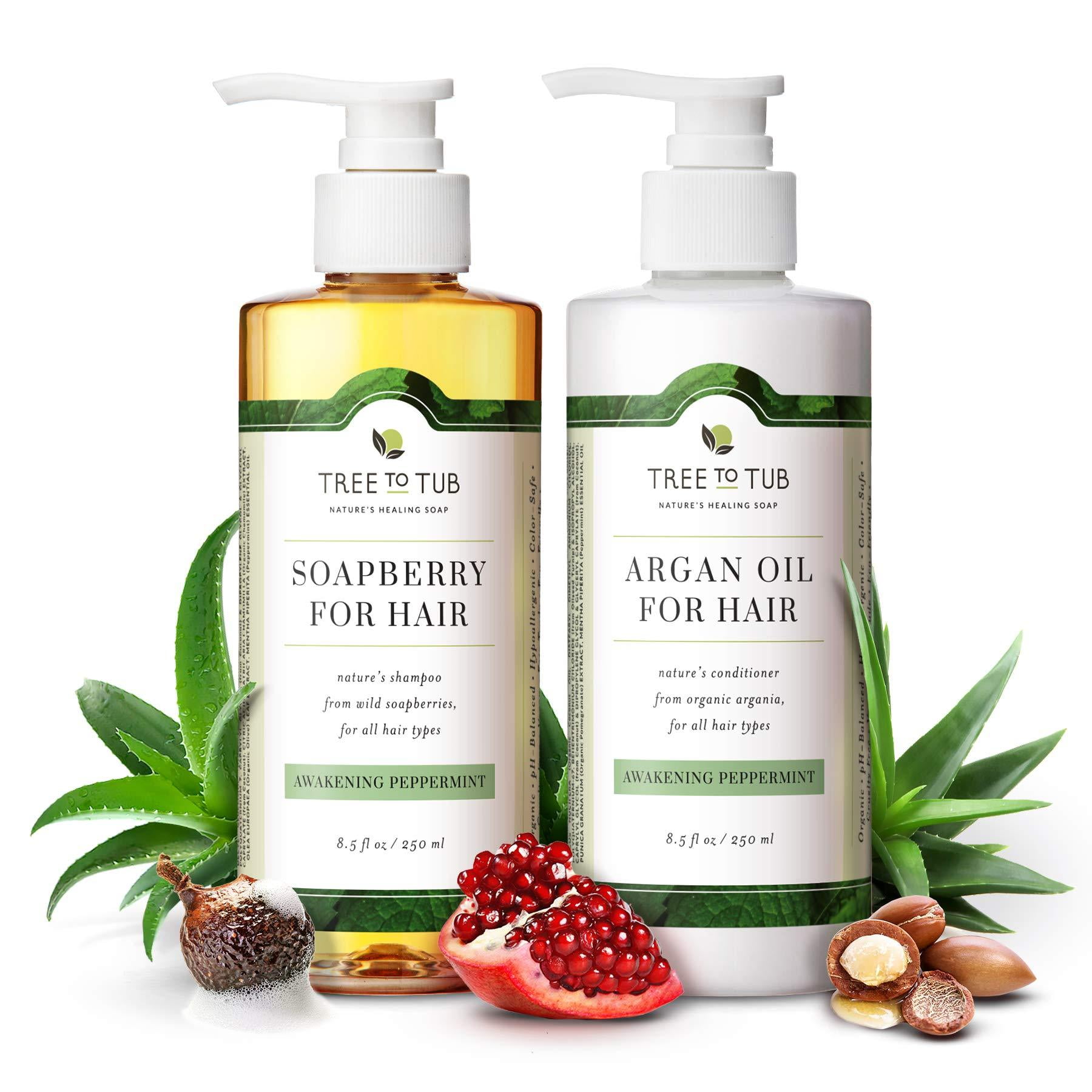 Peppermint Sulfate Free Shampoo and Conditioner by Tree to Tub Best