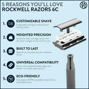 Rockwell Razors 6C Safety Razor with 6 Adjustable Settings and 5 Razor Blades, Gunmetal Chrome