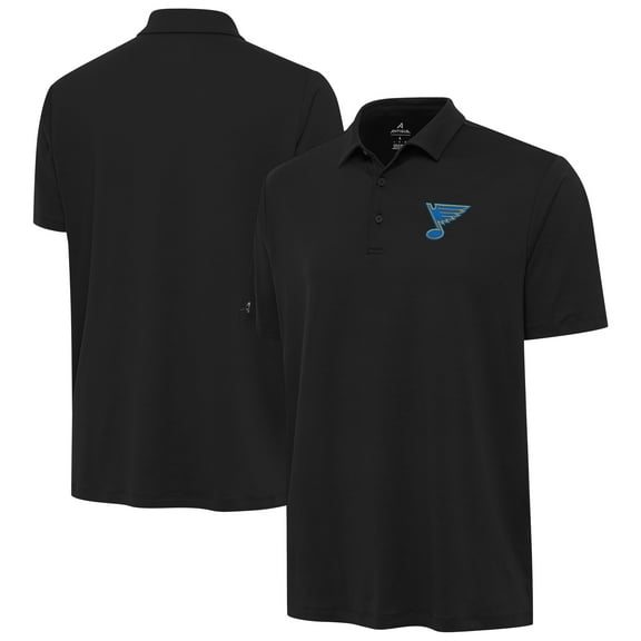 Men's Antigua Black St. Louis Blues Reprocess Polo