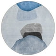 thumbnail image 2 of Addison Rugs Chantille Indoor/Outdoor Transitional Organic Blue Washable Round Rug, 8' x 8', 2 of 6