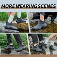 thumbnail image 6 of CHICVOMEY Women's Waterproof Rain Boots Anti-Slip Ankle Boots for Gardening Fishing Farming Boating Outdoor Work Traction Sole Short Rain Boots for Women & Men, 6 of 7