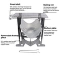 Dengmore Camping Stove Portable Charcoal Grill Stainless Steel Folding Wood Burning Stoves for Picnic BBQ Camp Hiking with Grill Grid Outdoor Tabletop Barbecue Picnics Smoker