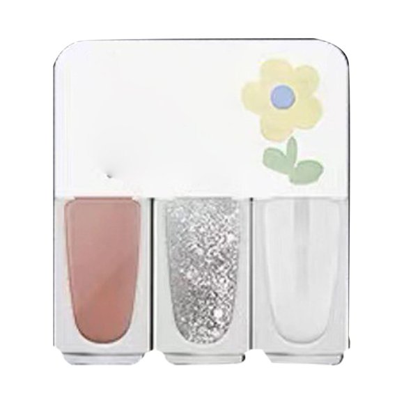Three Color Nail Polish No Baking Quick Drying Set Durable Tearable Water Based Manicure 1ml