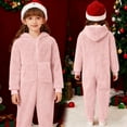 thumbnail image 5 of GJSYRH Boys Girls Jumpsuits Fuzzy Hooded Rompers Kids Zip up Onesie Romper Warm Winter Clothes Light Pink 1-2 Years, 5 of 8