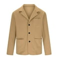 thumbnail image 5 of uublik Mens Blazer Jacket Outwear Suit Jacket Casual One Button Sport Blazer Coat with Pockets Khaki, 5 of 5