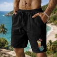 thumbnail image 1 of Shorts de Plage Décontractés pour Hommes avec Imprimé Noix de Coco Style Léger pour Usage Quotidien et Loisirs d'Été - Bas Décontractés pour Temps Chaud, 1 of 3