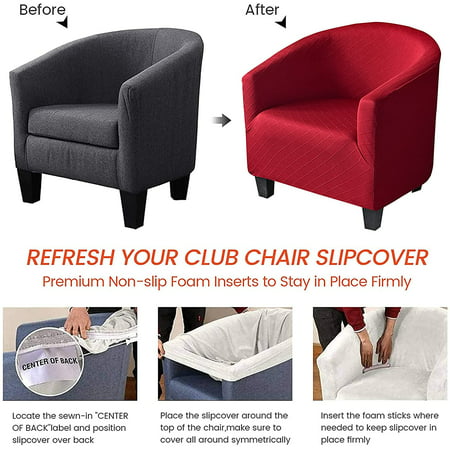 Club Chair Slipcover Stretch Tub, Barrel Swivel Chair Slipcover