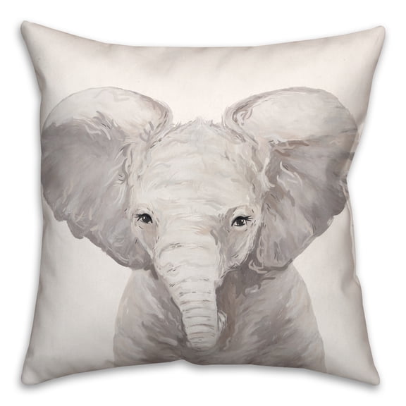 Creative Products Baby Elephant 18 x 18 Spun Poly Pillow