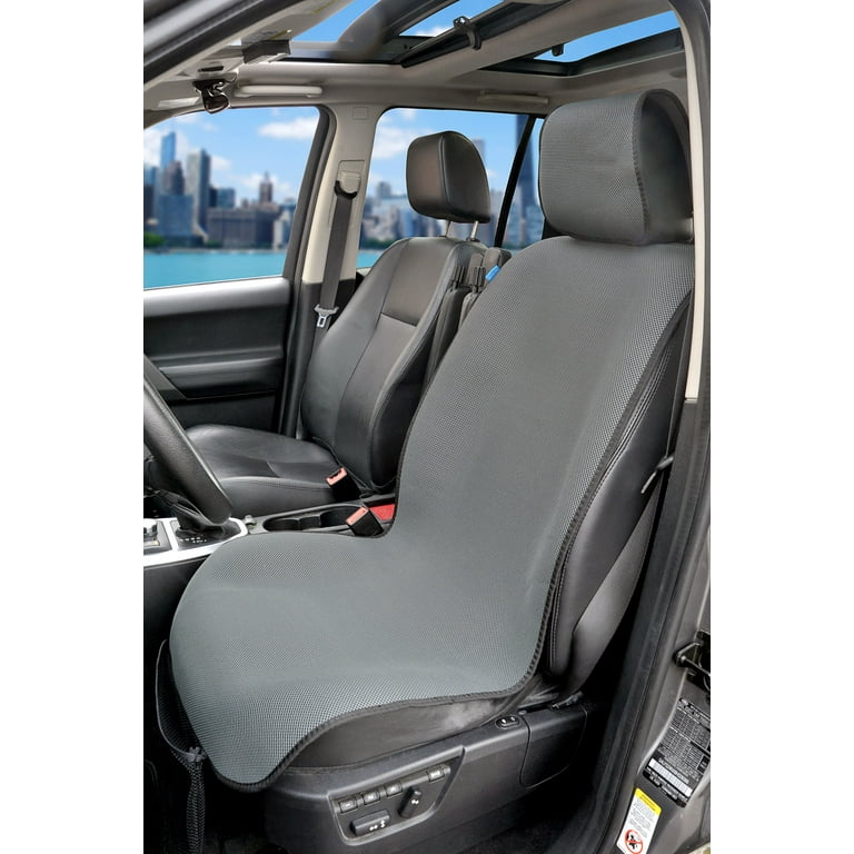 Sojoy IsoTowel Front Seat Cover for Cars- Microfiber Seat Protector with Quick-Dry, No-Slip Technology (1 Seat for Driver or Passenger Seat) by Sojoy