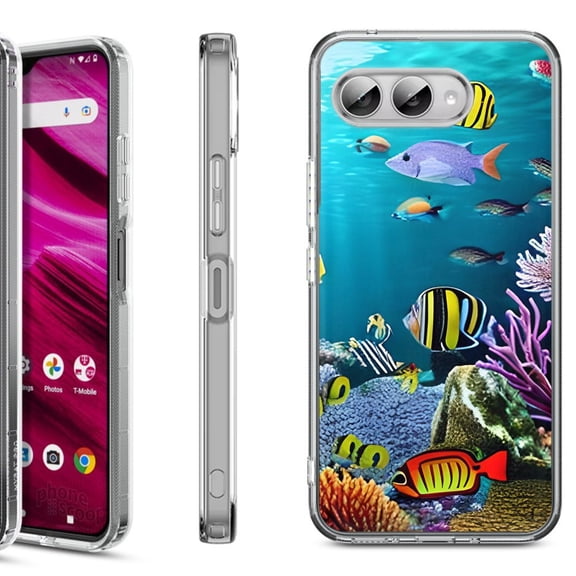 Shockproof Phone Case for T-Mobile Revvl 8, by OneToughShield - Underwater