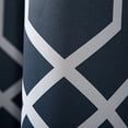 thumbnail image 3 of Quality Home Geometric Trellis Printed Room Darkening Curtains - Stainless Steel Nickel Grommets - Navy - 52"W x 84"L - (Set of 2 Panels), 3 of 4