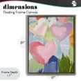 thumbnail image 4 of Stupell Industries Modern Pink Hearts Abstraction Brown Floating Frame Canvas Art, 17 x 21, by The Prints Vibe, 4 of 8