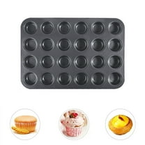 Huayishang Cake Pop Mold 24 Piece Non Sticky Cups Small Cake Round Mini Mcphenmafen Egg Tart, Kitchen Essentials Clearance Sale Black