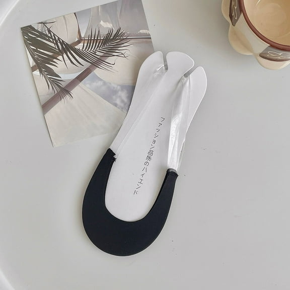 Toe Topper Socks High Heel Socks Women Summer Thin Bottom Breathable Non-slip Socks(Black)