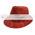 thumbnail image 2 of Sparkly Sequin Fedora Hat Unisex Shiny Glitter Trilby for Halloween Carnival Stage Show Photo Prop Party Event, 2 of 4