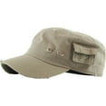 thumbnail image 3 of Vintage Distressed Cadet Army Military Fitted Botton Cap Basic Everyday Castro Radar Hat, 3 of 6