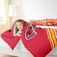 thumbnail image 4 of jejeloiu Football Game Helmet Queen Comforter Set,Yellow Red Bedding Comforter Set For Boy Men Reversible 3pcs, 4 of 8