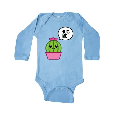 

Inktastic Hug me with Little Cactus Gift Baby Girl Long Sleeve Bodysuit