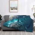 thumbnail image 2 of Yiaed Airplane Shark Print Blanket Throw Blanket Soft Cozy Flannel Blanket for Home Bed Sofa Couch Chair-40"x30", 2 of 6