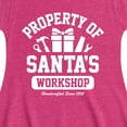 thumbnail image 3 of Instant Message - Property Of Santas Workshop Christmas - Toddler & Youth Girls Fit & Flare Dress, 3 of 5