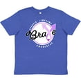 thumbnail image 3 of Inktastic Brave Hodgkins Lymphoma Awareness Violet Ribbon Youth T-Shirt, 3 of 5