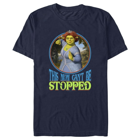 Men's Shrek Mom Can’t Be Stopped Graphic Tee Navy Blue 3X Large