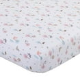 thumbnail image 2 of Carters Girl Woodland Pink, Aqua, Grey and White Super Soft Fitted Mini Crib Sheet, Woodland Single, 2 of 3