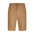 thumbnail image 4 of Njoeus Men's Linen Shorts, Casual Cotton Elastic Waist Shorts for Men Lightweight Summer Beach Short Pants with Pockets and Drawstring S-5XL (Available in Big & Tall Size), 4 of 6