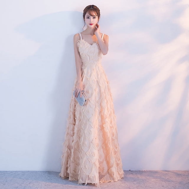 Vestido de noche elegante con tirantes para estudiantes, graduación, rosa, banquete, dama de honor