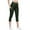 Army Green, variant on OSOLU Quick Drying Elastic Calf Length Tight Women's Reflective Pants Yoga Pants Workout Stretchy Running Tummy Control Joggers Bottoms Army Green M