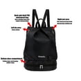 thumbnail image 4 of LHNFT Women's Gym Backpack Waterproof Swimming Backpack with Shoe Compartment & Wet Pocket, Sports Travel Backpack Small Gym Bag, 4 of 9