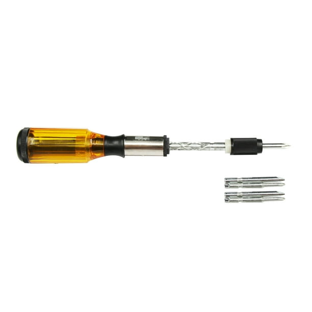 PushPull Ratchet Screwdriver SemiAutomatic Adjustment Spiral Ratchet