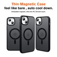 thumbnail image 2 of for iPhone 15 Plus Case Magnetic Phone Case [Compatible with MagSafe] TPU Bumper Hard Skin-Feel Back Slim Fit Shockproof Protective Case Cover for iPhone 15 Plus Men Women Girls, Black, 2 of 7