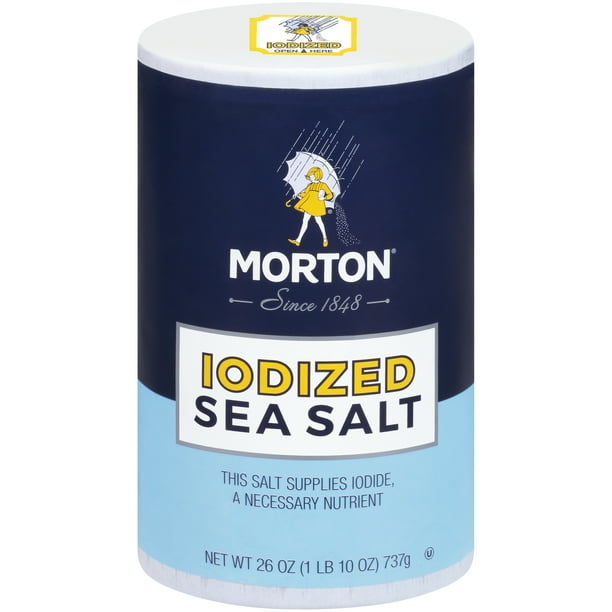 2 Pack Morton All Purpose Iodized Sea Salt 26 Oz Canister Walmart Com Walmart Com