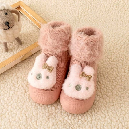 

Autumn And Winter Comfortable Baby Toddler Shoes Cute Cartoon Children Cotton Warm Breathable Soft Lightweight Non Slip Floor Sneakers