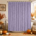 thumbnail image 2 of Lavender Purple Shower Curtain Set - 48" x 72" Washable Bathtub Curtain with 12 Hooks, Modern Simple Solid Color Linen Texture Boho Waterproof Fabric Stall Shower Curtains for Bathroom/Bathtub Décor, 2 of 8