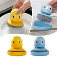 Kitchen Sponge with Handle Dish Pans for Washing in Scrub Brush for