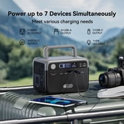 230.4Wh Portable Power Station - 300W (Peak 600W) Solar Generator with 9 Ports, Ideal for Outdoor Camping, RVs, Home Backup, and Emergency Use