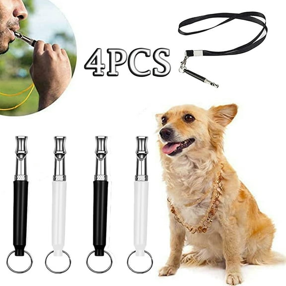 Dog Whistle, 2022 4PCS Ultrasonic Whistles to Prevent Barking, Dog Whistle for Retrieval Training, Professional Adjustable Silent Dog Whistle Training Tools for Dogs