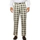 thumbnail image 1 of Pantalones de cuadros INSPIRE CHIC para hombre, con frente plano y corte recto, talla 32, color caqui, 1 of 5