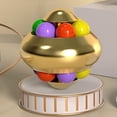 thumbnail image 3 of Gold Gold Metal Puzzle Ball Brain Teaser Rotating Beads Fidget Toy Stress Relief Focus Training Desk Activity Portable Travel Game Concentration Skill 2 Inches, 3 of 6